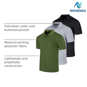 Paquete de 3 Camisetas Polo de Golf de Manga Corta para Hombre, Deportivas, con Cuello, Casuales, que Absorben la Humedad, al por Mayor - Product Image 2