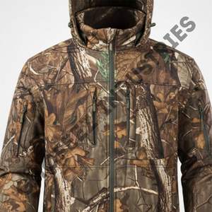 เสื้อแจ็คเก็ตสำหรับล่าสัตว์แบบ Ultra-Quiet Brushed Tricot กันน้ำ กันลม ลายพราง สำหรับการล่าสัตว์แบบมืออาชีพและการเดินป่าบนภูเขา - Product Image 4