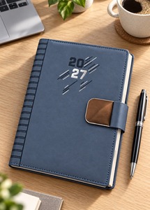 Agenda Premium en PU Gris 2027 – Cadeau d'entreprise, Journal, Planificateur avec Fermeture Magnétique, Cahier de Bureau Exécutif, Planificateur de Direction - Product Image 2