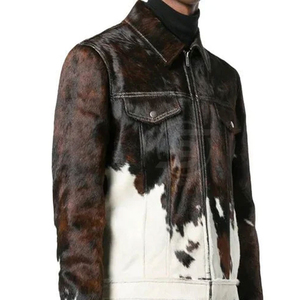 Women's Faux Fur Moto Biker Jacket Animal <b>Print</b> <b>Stand</b> Collar Zipper Closure Warm Winter Outerwear - Product Image 4