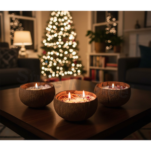 Bougie COCO BOWL en cire de soja et de noix de coco pour la fabrication de bougies, décoration pour Noël, Pâques, anniversaire et Saint-Valentin - Product Image 1