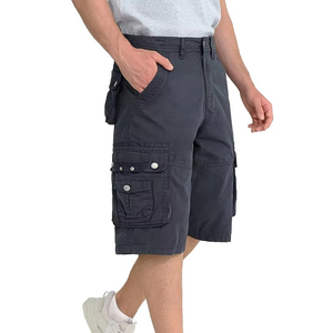 Latest design solid anti-wrinkle <b>canvas</b> cotton men's cargo shorts wholesale unique style 2026 lightweight and durable - Product Image 3