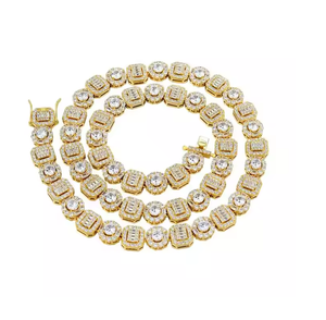 Cadena de Tenis de Moissanita de Moda con Colgante Brillante, Joyería de Lujo Unisex - Product Image 6