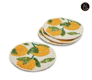 Handmade Beaded <b>Coasters</b> <b>Set</b> Luxury Table Decor Durable Drink Mats Perfect for Coffee Tea and Home Entertaining 6 Piece <b>Set</b> - Product Image 3