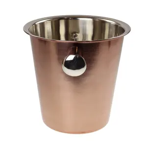 OEM Bulk Rose Gold Stainless Steel <b>Champagne</b> Ice <b>Bucket</b> with Handles Double Wall Insulated Wine & Beverage Chiller for Wholesale - Product Image 3