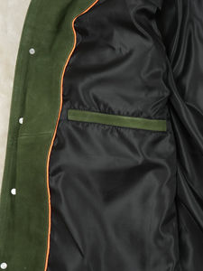 Genuine <b>Suede</b> Leather <b>Jacket</b> <b>Men</b> Premium Fashion Bomber Coat Eco-Friendly Windproof Breathable Turn-down Collar Warm <b>Jacket</b> - Product Image 4