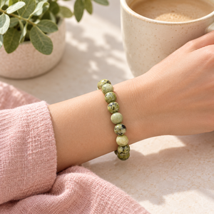 Bracelet en pierre naturelle améthyste quartz poli, perles classiques unisexes de forme ronde, bijoux pour tous les jours - Product Image 4