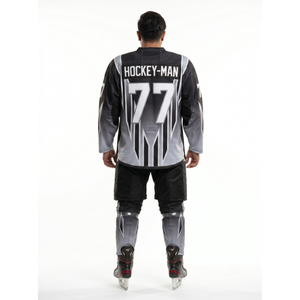 Custom Sublimation Ice Hockey Jersey 100% <b>Polyester</b> Lace-up Collar Heavyweight Men's Team Wear Uniforms Team Name OEM - Product Image 2