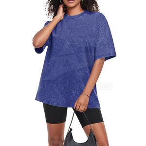 Camiseta de Mujer de Alta Calidad con Lavado Ácido, Corte Holgado, Transpirable, de Algodón, para Uso Diario, Elegante - Product Image 5