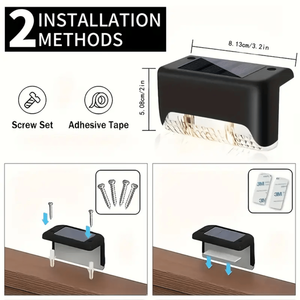 Paquete de 16 Luces Solares para Terraza y Escaleras, Luces LED Impermeables para Jardín, Patio, Escaleras, Valla y Terraza - Product Image 2