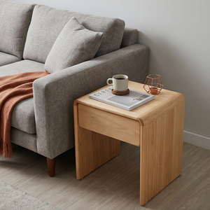 Premium Solid Teak Wood <b>Side</b> Table Minimalist Bedroom Nightstand With <b>Drawer</b> Custom Furniture For Home And Hotel Project Export - Product Image 6