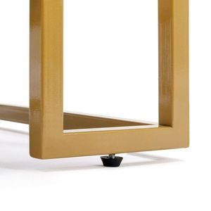 Mesa Consola Moderna de Metal y Vidrio con Estante para Sala de Estar u Oficina - Product Image 4