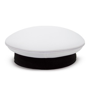 Casquette à visière blanche pour homme avec badge brodé, visière noire, chapeau d'uniforme professionnel, casquette de marchand en gros - Product Image 4