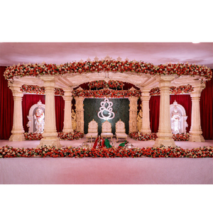 Diseño de Mandap para Bodas con Temática del Palacio Real de Rajwada, Mandapam para Bodas del Sur de la India, Diseño de Mandap para Bodas Hindúes, Recepción en EE. UU. - Product Image 1