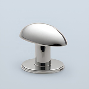 Bouton de meuble rond design, poignée durable pour armoire de cuisine, commode, style minimaliste, nickel poli, pour maison, bureau, hôtel - Product Image 1