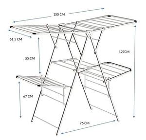 Séchoir mural rétractable pour vêtements, gain de place, pour appartement, salle de bain, balcon, usage intérieur - Product Image 3