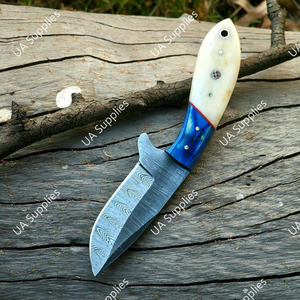 Cuchillos de Caza de Acero de Damasco Personalizables al por Mayor con Soporte OEM/ODM, Mango de Hueso de Camello y Madera - Cantidad a Granel - Product Image 3