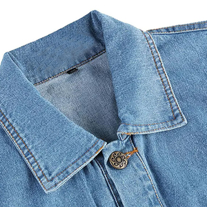 Chemise en jean pur coton à manches longues pour homme, chemise à carreaux fine à manches longues, coupe ample, résistante à l'usure, veste décontractée pour homme - Product Image 5