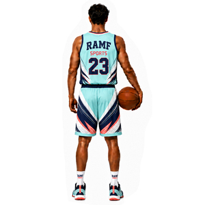 Maillot de basket-ball unisexe à col en V, combinaison de couleurs personnalisée, designs d'uniformes de basket-ball universitaires - Product Image 2