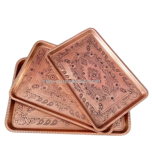 Golden Metal Resin Gemstone Serving Tray Handmade High Quality Light <b>Weight</b> Fancy Rectangular Shape Unique Table Top <b>Storage</b> - Product Image 2