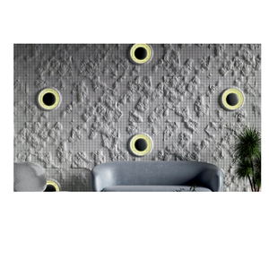 Panneau mural décoratif écologique en WPC Stonework, gris et blanc, revêtement de plafond, nouveau design de couleur, nouveau style de panneau mural - Product Image 3