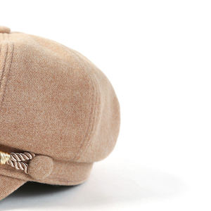 Gorra octogonal de pana unisex para niños al por mayor, estilo Newsboy, con panel frontal lavado de leopardo, transpirable, a la moda, tipo Baker Boy - Product Image 6