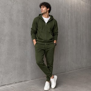 Ensemble de survêtement unisexe personnalisé délavé à l'acide, comprenant un sweat à capuche oversize et un pantalon de jogging en molleton, style streetwear, deux pièces - Product Image 4