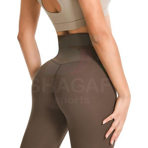 Ensemble de vêtements de yoga avec leggings d'hiver décontractés respirants à taille haute en tricot solide Spyndex flexible pour femmes - Product Image 6