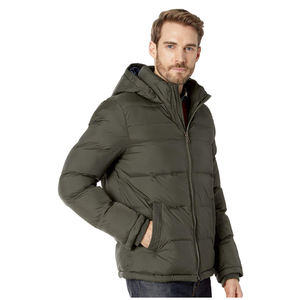 Manufacturer Custom Men's Warn Winter Puffer <b>Jacket</b> Windbreaker <b>Padded</b> Thick Black <b>Hooded</b> Bubble <b>Padded</b> <b>Jacket</b> for men - Product Image 2