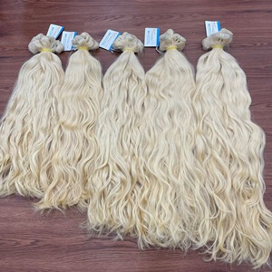 Extensiones de Cabello Rubio Ondulado Natural Vietnamita de Lujo con Puntas Gruesas para Trenzar, Cabello Humano de Alta Calidad con Puntas Dobles - Product Image 5