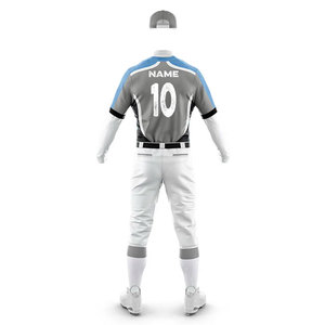 Custom Made Quick Dry Polyester/Cotton Button Jersey Design Breathable Top Quality <b>Baseball</b> Uniform Personalized Sportswear - Product Image 3
