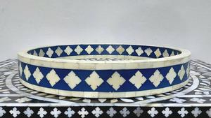 Bandeja Feng Shui de Lujo Hecha a Mano con Incrustaciones de Hueso Ecológicas, Diseño Decorativo Elegante, Calidad Premium para Servir en el Hogar y la Cocina - Product Image 5