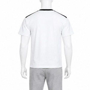 T-shirt pour homme en coton 100% surdimensionné à rayures avec logo personnalisé en gros - Product Image 4