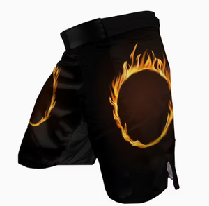 Pantalones Cortos de MMA con Estampado Personalizado, Diseño de Latido de Corazón Azul, Sublimación, Ropa de Artes Marciales Mixtas, Secado Rápido, Pantalones Cortos de Lucha para Hombre - Product Image 4
