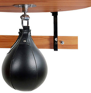 Bolas de velocidad de cuero para boxeo y Muay Thai, kit de entrenamiento para golpear, esquivar y golpear con potencia, con soporte giratorio colgante gratuito para entrenamiento de velocidad y patadas - Product Image 2