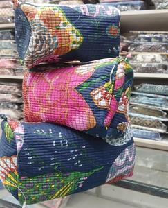 Premium Quilted <b>Toiletry</b> Bags with Vibrant Prints Spacious <b>Storage</b> & Durable Zip Closure for Travel Makeup & Daily Use - Product Image 3