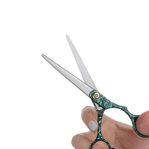 New Fashion Salon Barber Scissors Stainless Steel Sharp Blade <b>Rubber</b> Lightweight Hair Cutting Dressing Hair Salon Supplies - Product Image 4