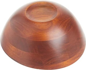 Petit bol de service en bois fait main, léger, durable, moderne, à bord ondulé, finition mate polie, pour salade de fruits, fête, mariage - Product Image 3