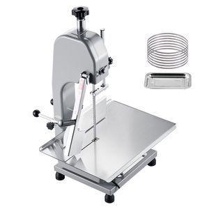 Sierra de cinta eléctrica comercial de 1100W, nueva, para carne y huesos, con mesa de trabajo de 12.4 x 18.1 pulgadas, grosor de corte de 0 a 4.3 pulgadas, 7 repuestos adicionales - Product Image 1