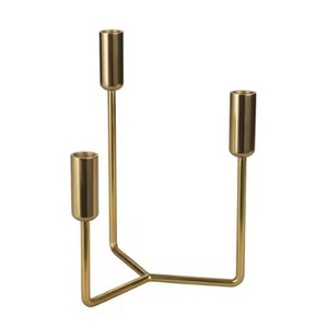 Customizable Single Metal Candlestick Stand Customized Finished Table Decor Durable Premium Lighting Decor Candlestick Stands - Product Image 2