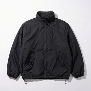 Black <b>Packable</b> Shell <b>Jacket</b> — Full‑Zip Windbreaker with High Collar, Elastic Cuffs & Drawcord Hem | OEM/ODM Private Label - Product Image 1