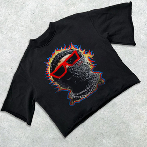 เสื้อยืดฮิปฮอปทรงปกติ ยูนิเซ็กซ์ คอกลม พิมพ์ลายดิจิทัล ลายเรียบ ผ้าโพลีเอสเตอร์/คอตตอนผสม แห้งเร็ว ระบายอากาศได้ดี - Product Image 2