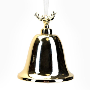 Campana de Metal Hecha a Mano con Acabado Dorado Antiguo de Primera Calidad para Ocasiones Religiosas y Navideñas - Product Image 2