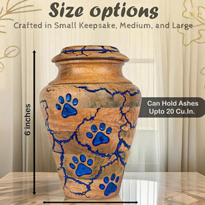 Custom Logo Wooden Cremation Urn Supplier Wooden Urn for Adult Ashes with Velvet Interior by AYAANS - Product Image 4