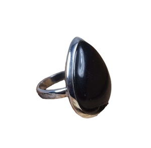 ARTS JEWELS Bague à crochet élégante et tendance pour homme en argent sterling 925 plaqué or, avec pierre naturelle onyx taille ovale sertie clos, collection décembre - Product Image 1