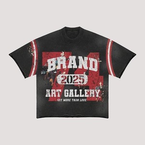Conjunto de 2 Camisetas de Algodón 100% de Alta Calidad con Estampado Lavado, Diseño Personalizado DTG, Camisetas de Manga Corta y Pantalones Cortos - Product Image 6