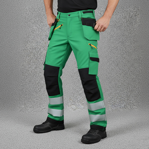 Pantalones de Seguridad Reflectantes de Alta Visibilidad para Trabajo de Construcción, Pantalones Cargo para Hombre, Logotipo Personalizado OEM - Product Image 4