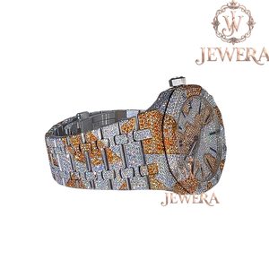 Reloj de Diamantes de Acero Inoxidable de Alta Calidad en Oro y Plata, Resistente al Agua, Elegante y Cómodo para Toda Ocasión, en Venta - Product Image 2