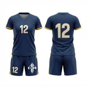 Uniforme de Fútbol Femenino con Logotipo Blanco, Manga Corta, Cuello en V, 100% Poliéster, Corte Regular, Cierre de Pullover, por RIVIAN ATLANTIC - Product Image 1