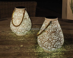 Lanternes chinoises blanches en métal et cordes, pour un usage en extérieur, style Oriental, imperméable, pour le jardin, le balcon ou le Patio - Product Image 5